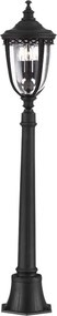 ELSTEAD FE-EB4-M-BLK ENGLISH BRIDLE Klasszikus Kültéri Állólámpa Fekete, Átlátszó E14 IP44