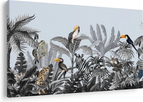 Kép - Illusztrált dzsungel (90x60 cm)
