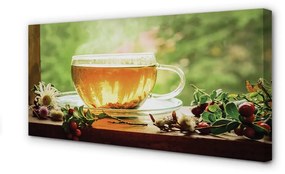Canvas képek Forró tea gyógynövények 140x70 cm