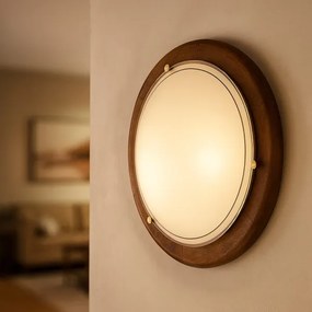 Brilagi - ORBIS mennyezeti lámpatest 2x E27/60W/230V, átm. 38 cm, fenyő