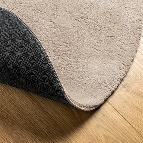 HUARTE homokszínű rövid szálú puha és mosható szőnyeg Ø 160 cm
