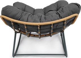 Hintaszék fém vázzal szürke szövet AZL-G5143 GREY