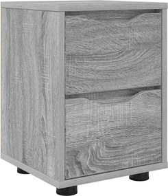vidaXL Éjjeli asztal fiókkal Szürke Sonoma 30,5 x 30 x 43 cm Faanyag