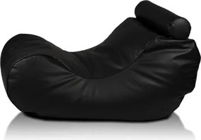 Babzsák nyugágy XL öko-bőr TiaHome - Fekete