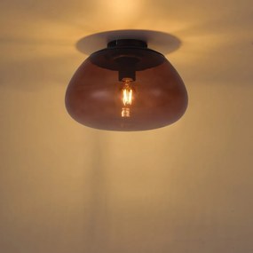 Design mennyezeti lámpa barna barna üveggel - Giselle