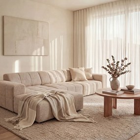 Bézs sarokkanapé (bal oldali) Chicago – Cosmopolitan Design