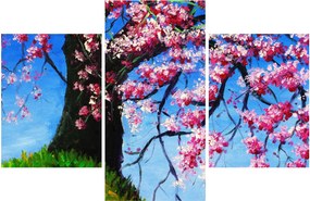 Kép festett cseresznyevirágok (90x60 cm)