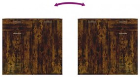 füstös tölgy színű szerelt fa tálalószekrény 80x36x75 cm