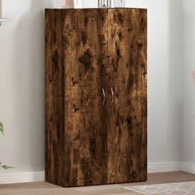 füstös tölgy színű szerelt fa irattartó szekrény 60x32x115 cm