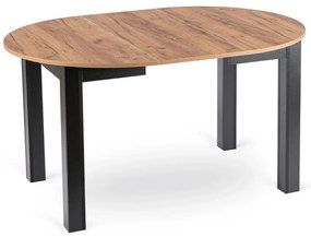 Bővíthető Étkezőasztal Kézműves Tölgy/Fekete Színben. JAMES 103-223 cm