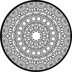 Luxus fa mandala a falon 3D belső dekoráció | HELA