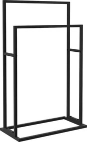 vidaXL szabadon álló fekete vas törölközőtartó 48 x 24 x 78,5 cm