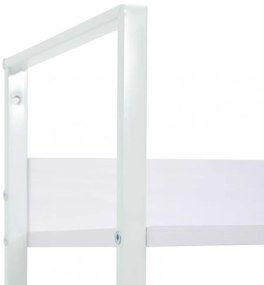 5 szintes fehér szerelt fa könyvespolc 60 x 27,6 x 158,5 cm