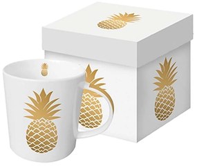Porcelán bögre dobozban Golden Pineapple