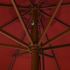 terrakotta kültéri napernyő farúddal 330 cm