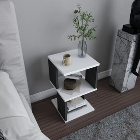 Éjjeliszekrény Carter White Anthracite
