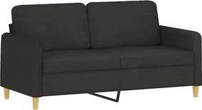 vidaXL kétszemélyes fekete szövetkanapé 140 cm