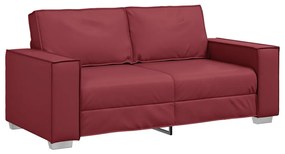 Párnázott Kanapé - Bordó 140 cm Műbőrből