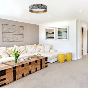 GALAXY LED 24W mennyezeti lámpa, színes, arany kivitel