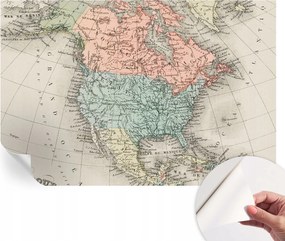 Öntapadós tapéta Fali furnér 3D hatás Történelmi térkép 104x70 cm