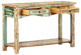 Tömör újrahasznosított fa tálalóasztal 120 x 40 x 75 cm