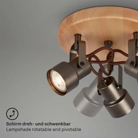 Briloner 2872-035 - LED Spotlámpa SPOTLIGHT 3xGU10/5W/230V barna