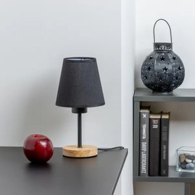 Brilagi - Asztali lámpa NUBILA WOOD 1xE27/25W/230V tölgy/fekete