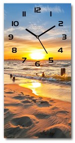 Négyszögletes fali üvegóra Sunset tengeren pl_zsp_30x60_c-f_67409658