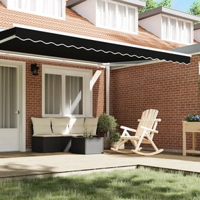 Napellenző Valance 4.5 m Keretre Fekete 4.3x0.2 m