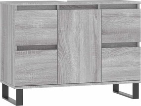 vidaXL szürke sonoma színű szerelt fa mosdószekrény 80 x 33 x 60 cm
