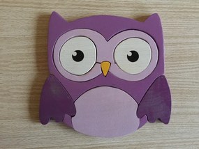 Bagoly bútordísz , lila