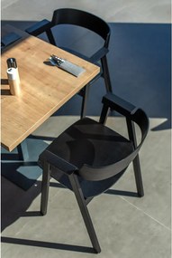 Fekete tölgyfa karfás étkezőszék Flip – Gazzda