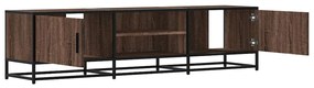 barna tölgy színű szerelt fa és fém TV-szekrény 160x35x41 cm