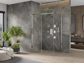 Mexen Omega tolóajtós zuhanykabin 120 x 90 cm, átlátszó, króm - 825-120-090-01-00