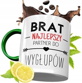 Zöld Bögre Testvérnek Ajándékba, fényképes nyomattal