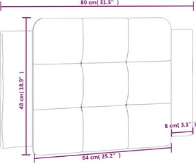 barna műbőr fejtámla párna Zadar 80 cm