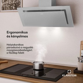 Klarstein Athena ferde páraelszívó | kivezetéses és keringtetett üzemmód | 404 m³/h | 56 W | 90 cm