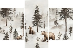 Kép - Erdő medvékkel (90x60 cm)