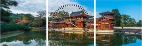 Kép - Byodo-in templom, Japán (órával) (90x30 cm)