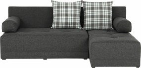 Sarokgarnitúra készlet, szürke melír / mintázott, jobb, MEXX