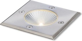 RENDL RIZZ SQ 105 rozsdamentes acél 230V LED 3W 96° IP65 3000K