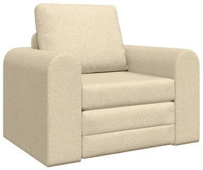 Floor Sofa Bed 2 az 1-ben Krém 98x71x83 cm Szövet
