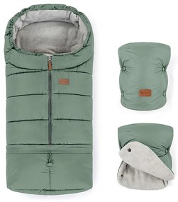 PETITE&MARS - 3v1 fusak JIBOT + rukávníky JASIE, zelený