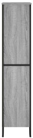 szürke sonoma színű szerelt fa könyvespolc 80 x 31 x 137,5 cm