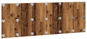 antik fa színű szerelt fali fejtámla 240 x 1,5 x 80 cm