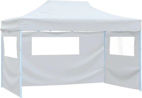 vidaXL fehér összecsukható rendezvénysátor 3 oldalfallal 291x413x315 cm
