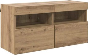 vidaXL TV Fali Szekrény Artisan tölgy 80 x 30 x 40 cm Faanyag