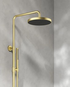 AREZZO design ELEGANT 3 funkciós termosztatikus zuhanyrendszer, szálcsiszolt arany