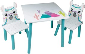 bHome Gyermek asztal székekkel Alpaka