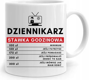 Riporter Újságíró Bögre Óradíj, fényképes nyomtatással